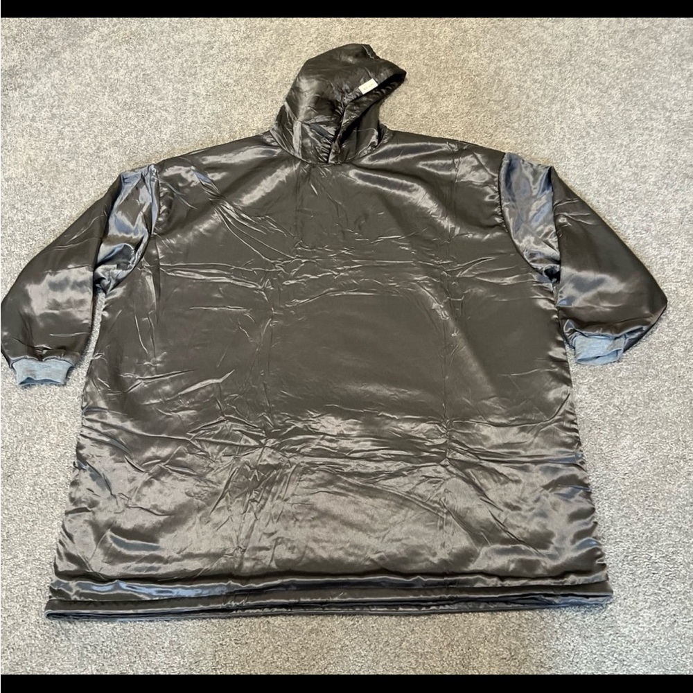 Kitsch satin pullover oversized hoodie